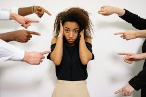 woman struggling with burnout